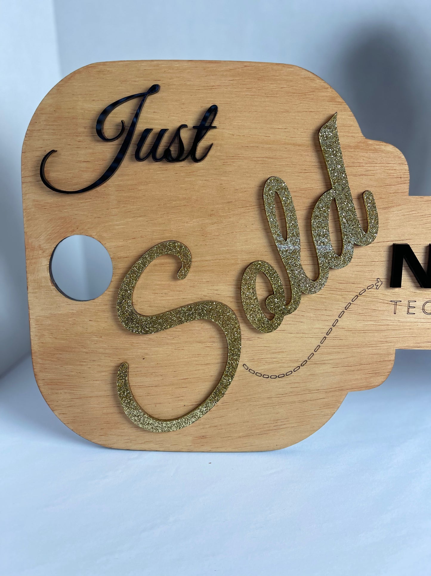 Custom Engraved Realtor Key Signs | Fully Customizable Wood & Acrylic With Logo