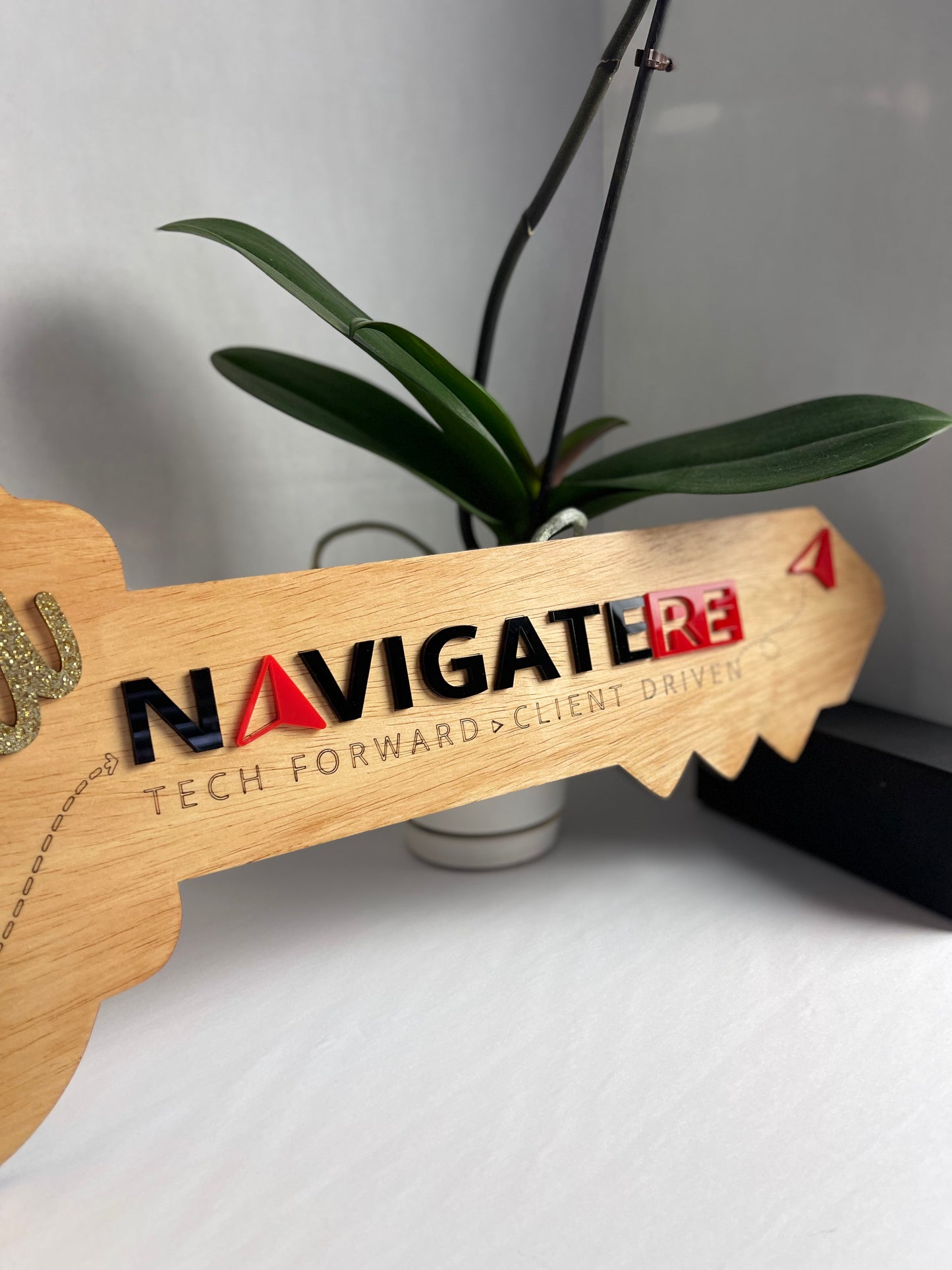 Custom Engraved Realtor Key Signs | Fully Customizable Wood & Acrylic With Logo
