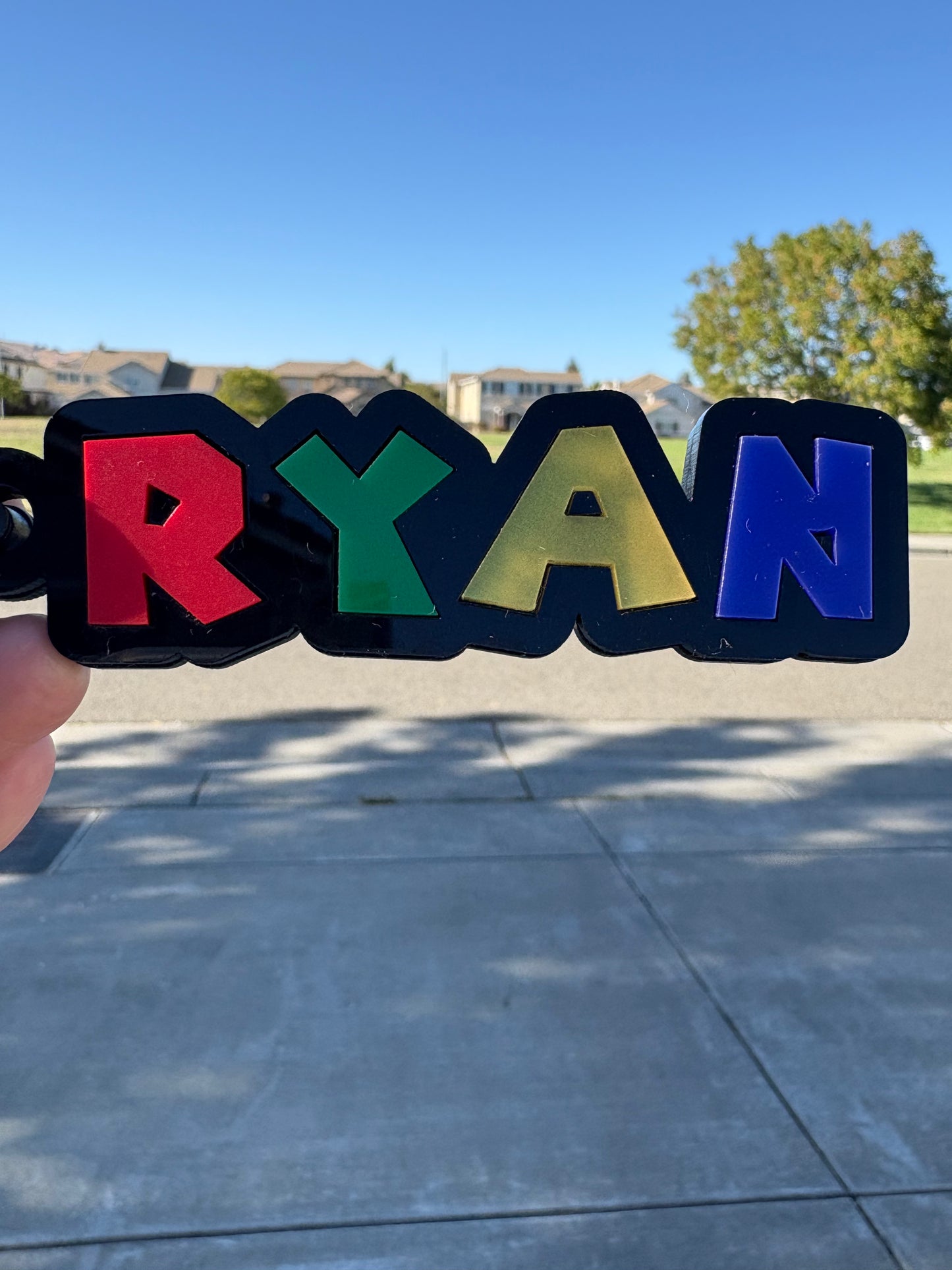 Custom Acrylic Laser-Cut Name Tags (Mario font)