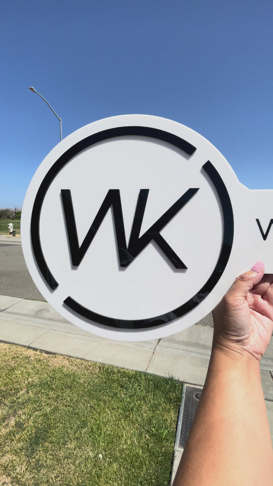 Custom Engraved Realtor Key Signs | Fully Customizable All Acrylic With Logo