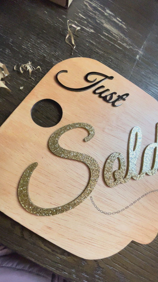 Custom Engraved Realtor Key Signs | Fully Customizable Wood & Acrylic With Logo